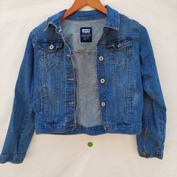 Levi's Blue Button Up Jean Jacket Girls Size L - Picture 1 of 5